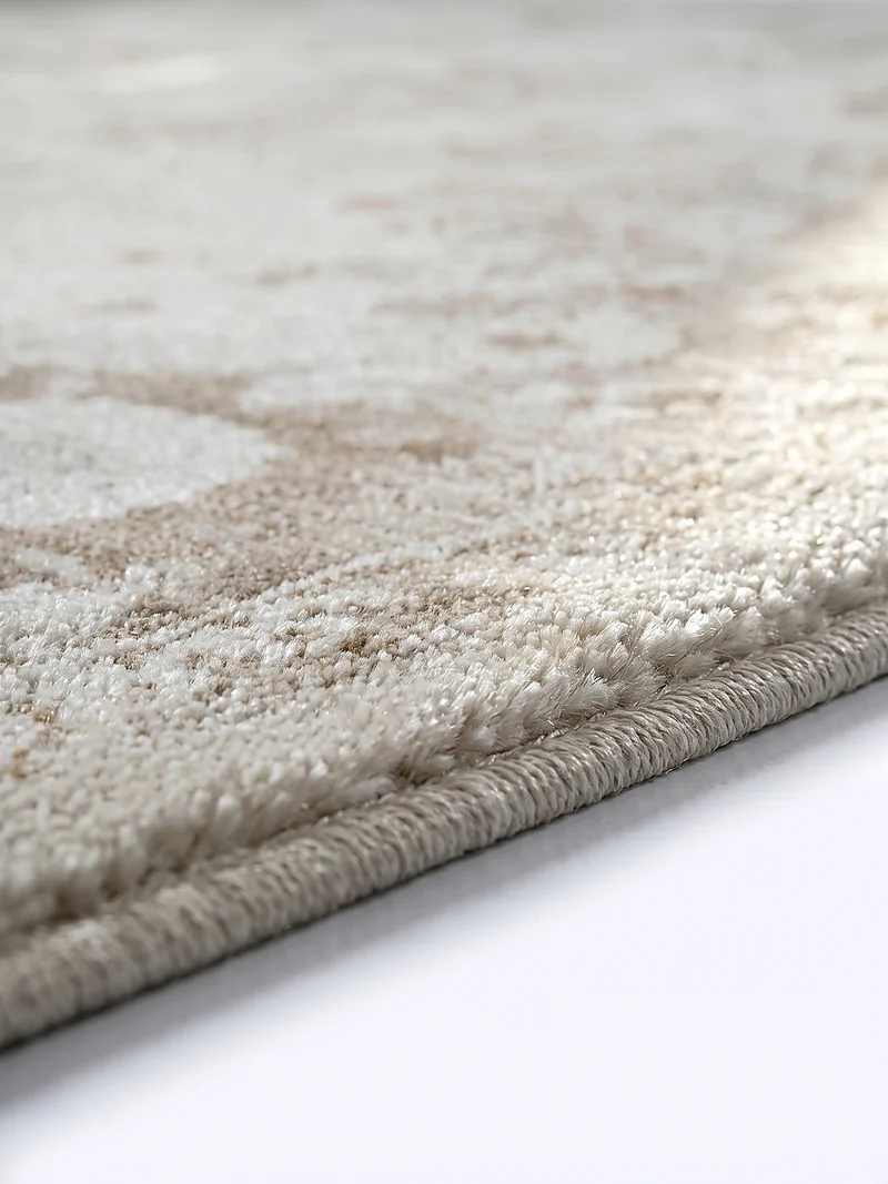 Kurzflor-Teppich Persisch-floraler Allover - Polypropylen-Polyester-Mix, 8 mm Gesamthöhe