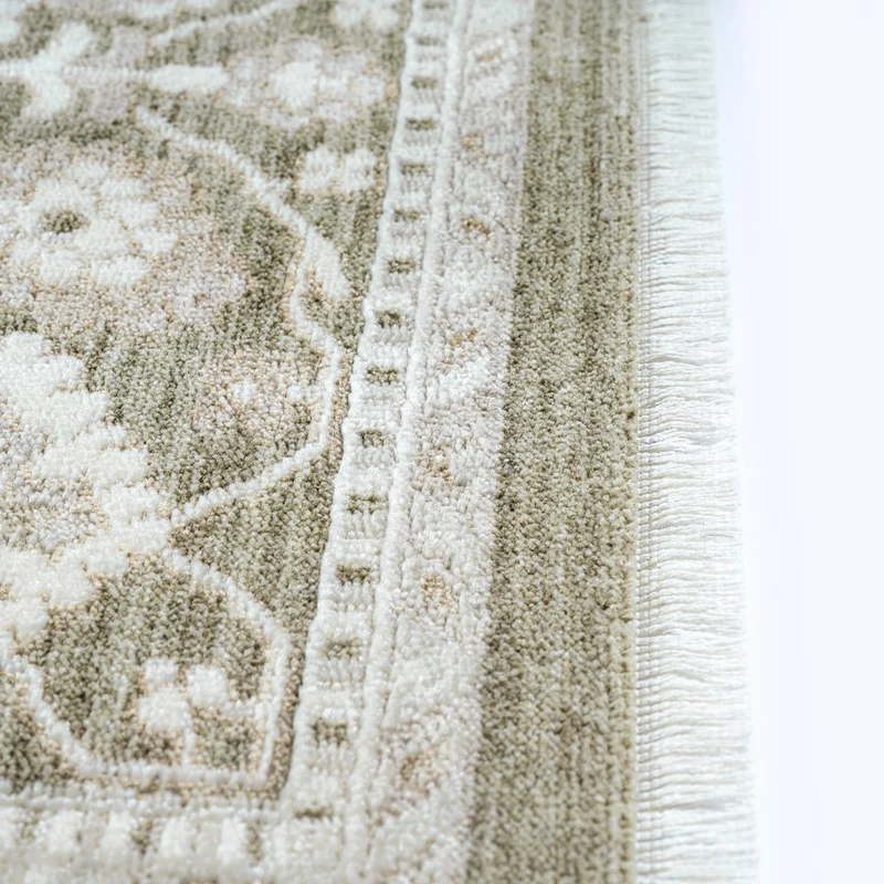 Kurzflor-Teppich Persisch-floraler Allover - Polypropylen-Polyester-Mix, 8 mm Gesamthöhe