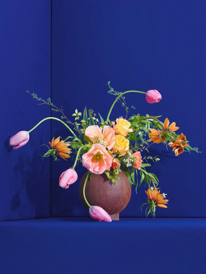 Paper Collective Blomst 01 - Blue Art Print