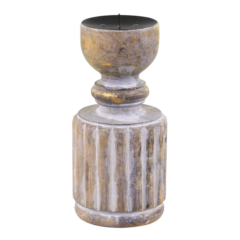 Chic Antique Kerzenständer mit Rillen