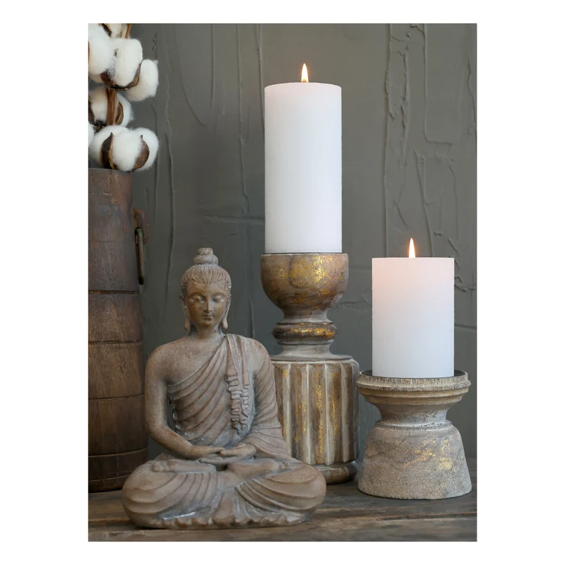 Chic Antique Kerzenständer mit Rillen