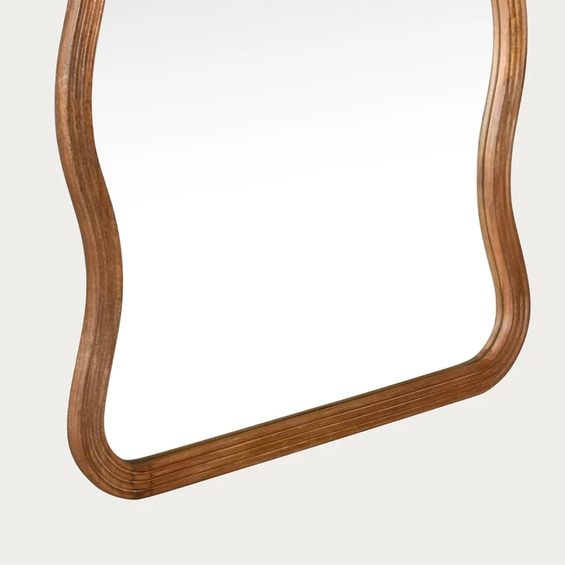 Design Massivholz-Spiegel CURVO 180x80cm Mangoholz Wandspiegel