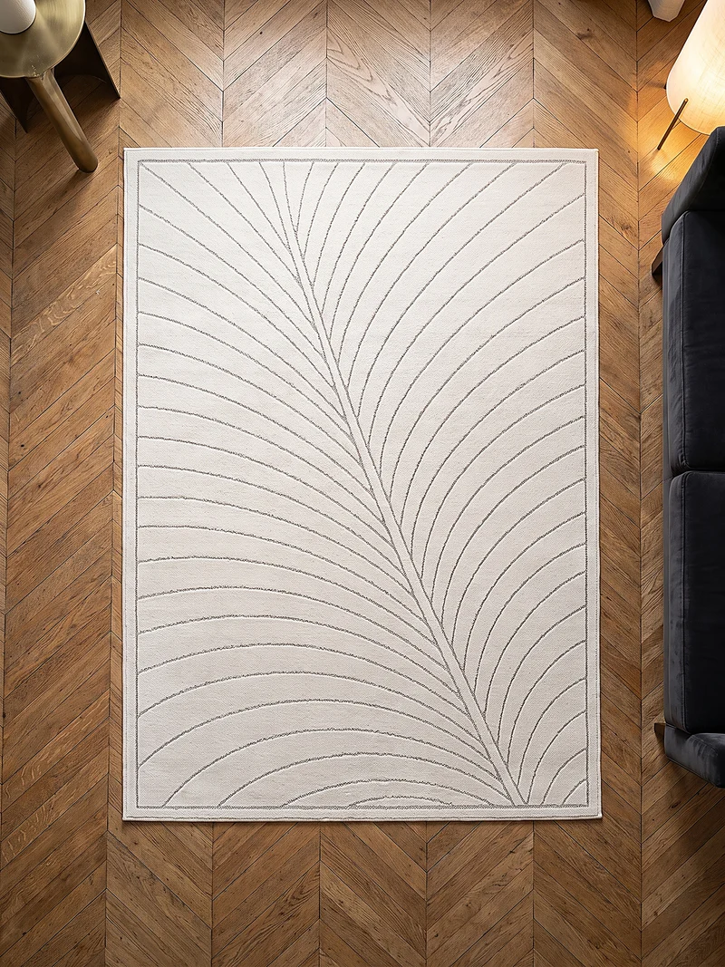 Kurzflor-Teppich mit Blattmuster – Schwer & Windstabil | 1.450 g/m² wetterfest