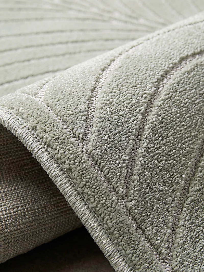 Kurzflor-Teppich mit Blattmuster – Schwer & Windstabil | 1.450 g/m² wetterfest