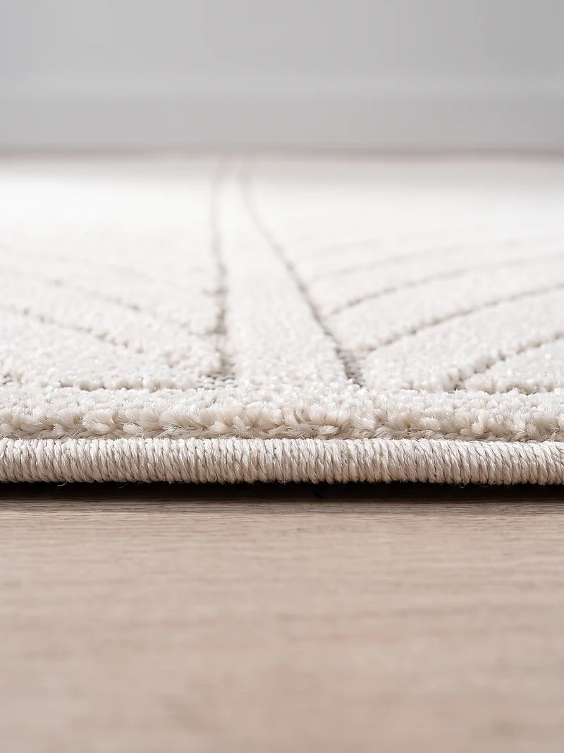 Kurzflor-Teppich mit Blattmuster – Schwer & Windstabil | 1.450 g/m² wetterfest