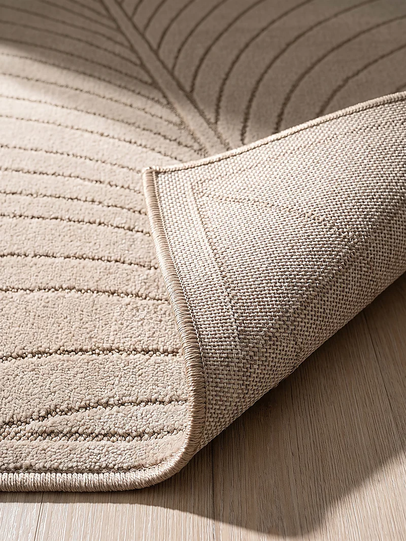 Kurzflor-Teppich mit Blattmuster – Schwer & Windstabil | 1.450 g/m² wetterfest