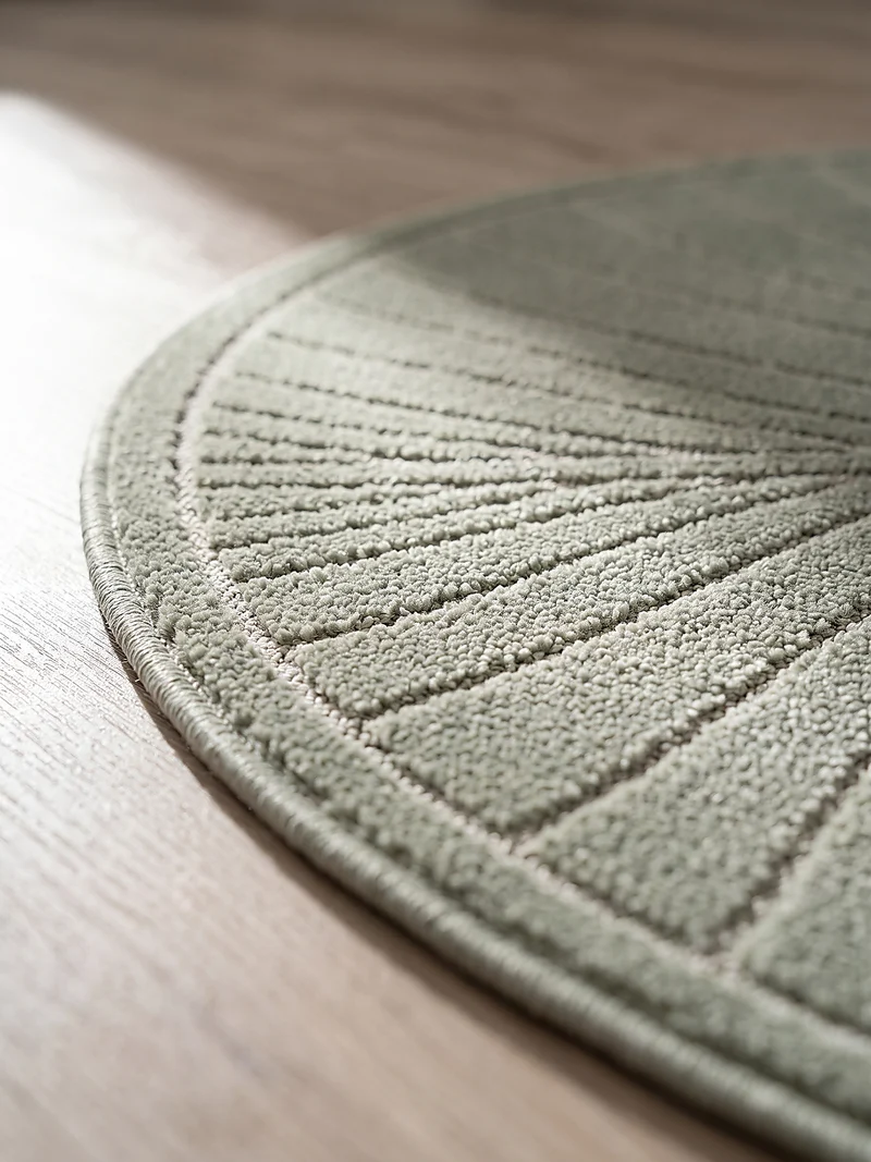 Kurzflor-Teppich mit Blattmuster – Schwer & Windstabil | 1.450 g/m² wetterfest