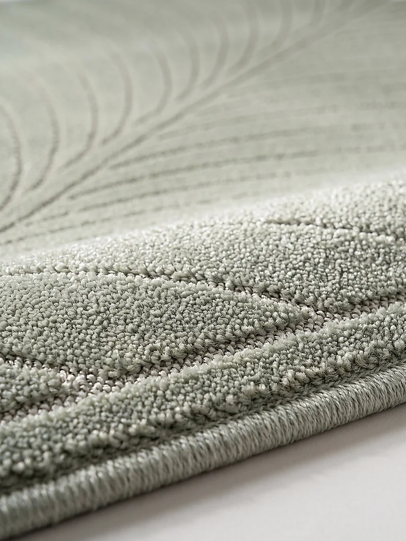 Kurzflor-Teppich mit Blattmuster – Schwer & Windstabil | 1.450 g/m² wetterfest