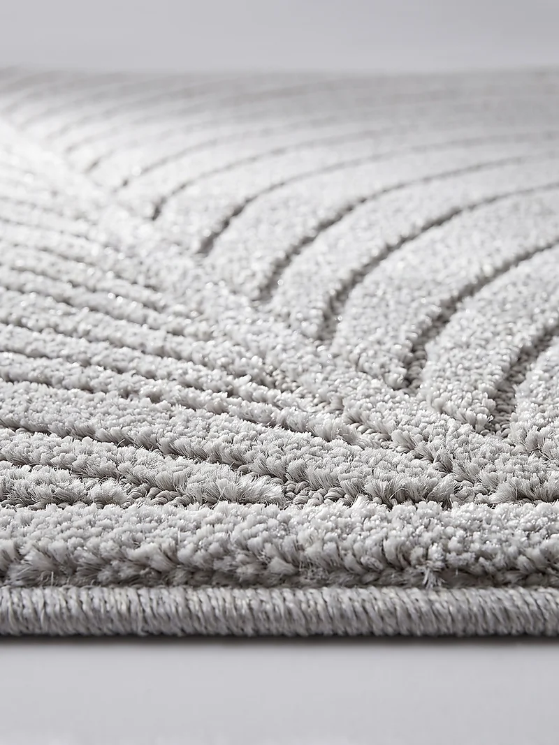 Kurzflor-Teppich mit Blattmuster – Schwer & Windstabil | 1.450 g/m² wetterfest