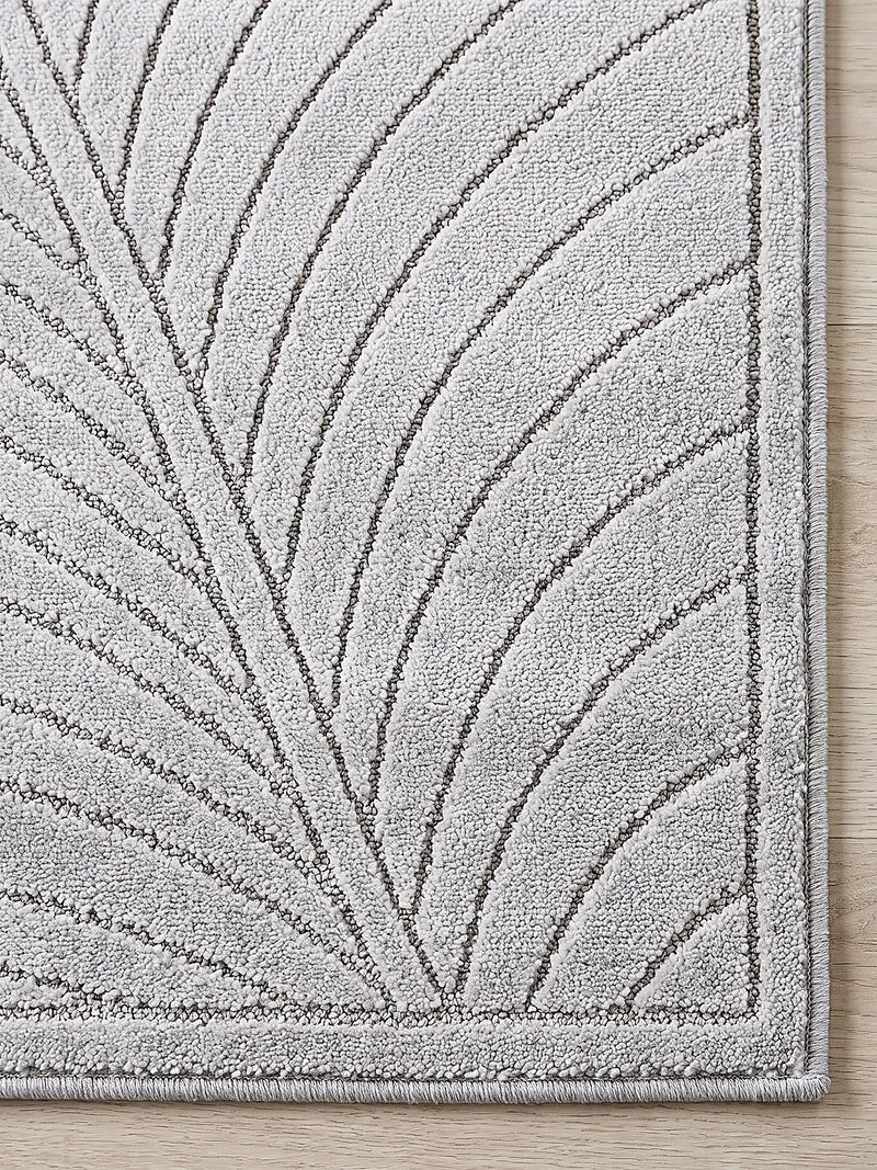 Kurzflor-Teppich mit Blattmuster – Schwer & Windstabil | 1.450 g/m² wetterfest
