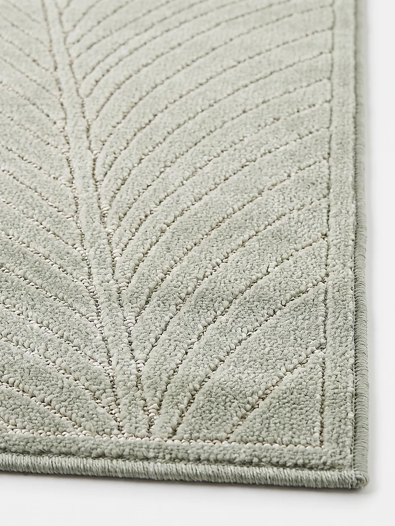 Kurzflor-Teppich mit Blattmuster – Schwer & Windstabil | 1.450 g/m² wetterfest