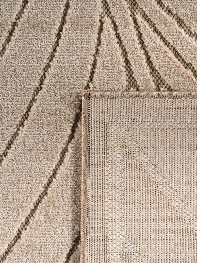 Kurzflor-Teppich mit Blattmuster – Schwer & Windstabil | 1.450 g/m² wetterfest