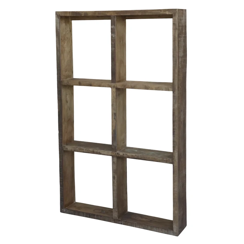 Chic Antique Grimaud Regal mit 6 Fächern aus Recyclingholz Natur