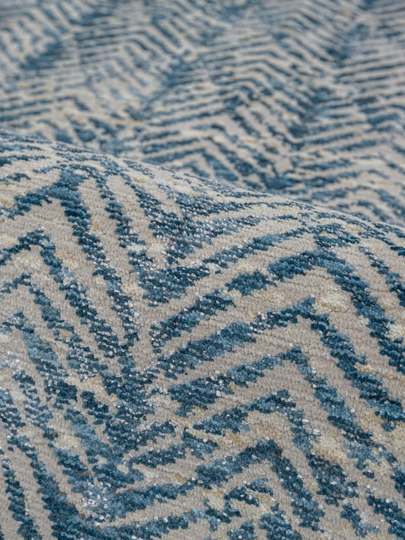 Kurzflor-Teppich Chevron · 100 % Polyester, gewebt · 7 mm Flor