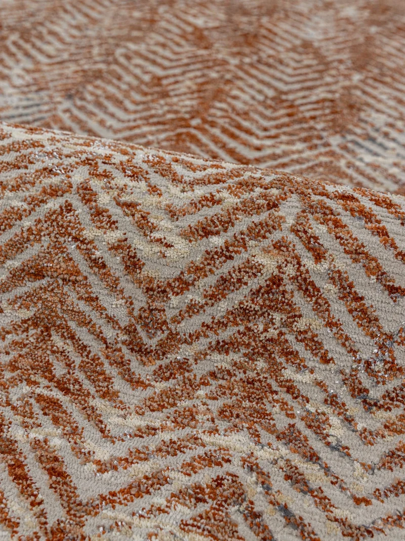 Kurzflor-Teppich Chevron · 100 % Polyester, gewebt · 7 mm Flor