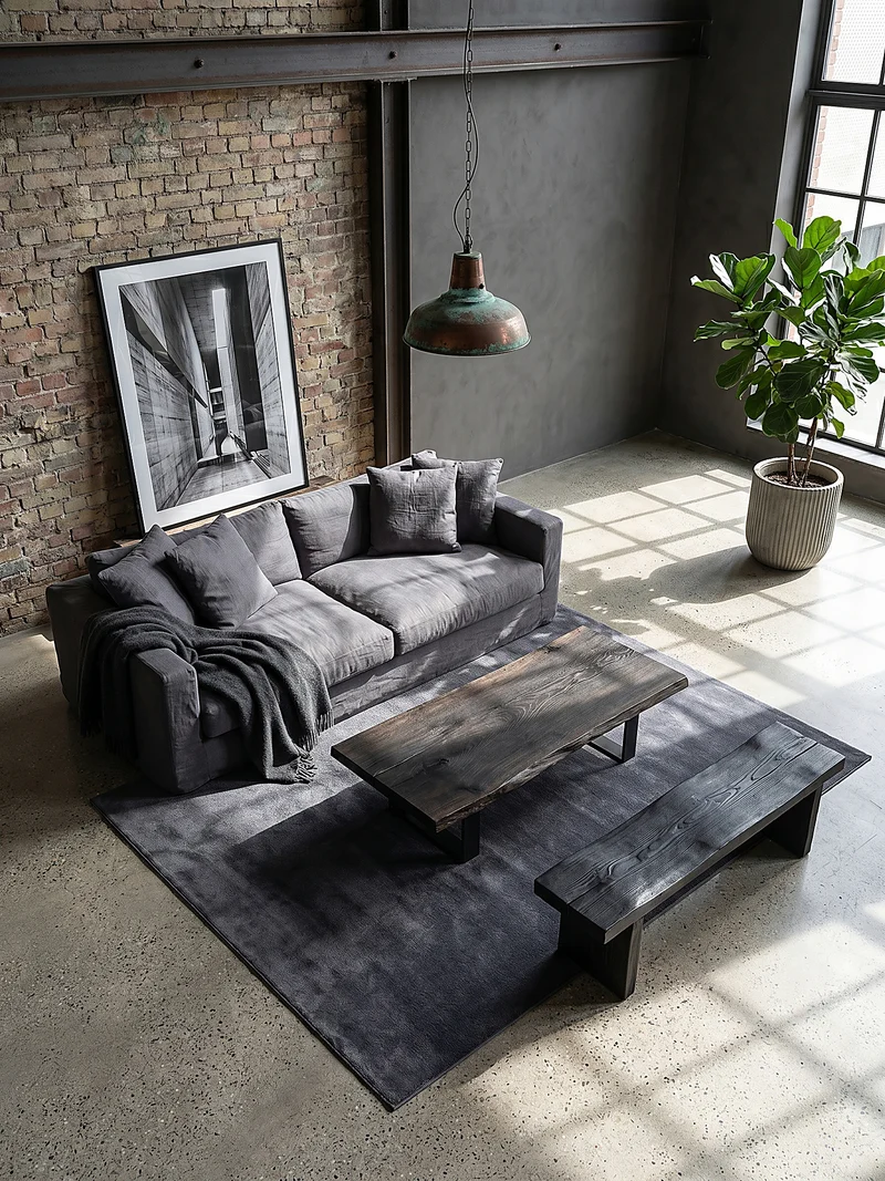Kurzflor-Teppich Uni plüschig - Polyester, 12 mm Gesamthöhe