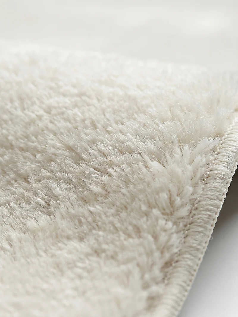 Kurzflor-Teppich Uni plüschig - Polyester, 12 mm Gesamthöhe
