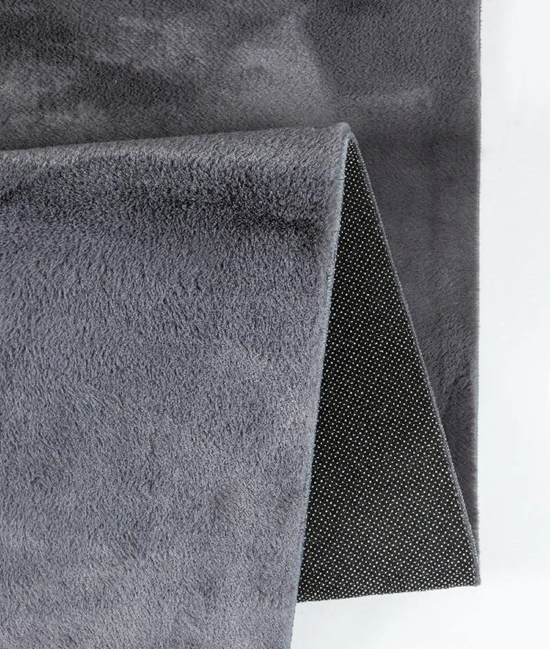 Kurzflor-Teppich Uni plüschig - Polyester, 12 mm Gesamthöhe