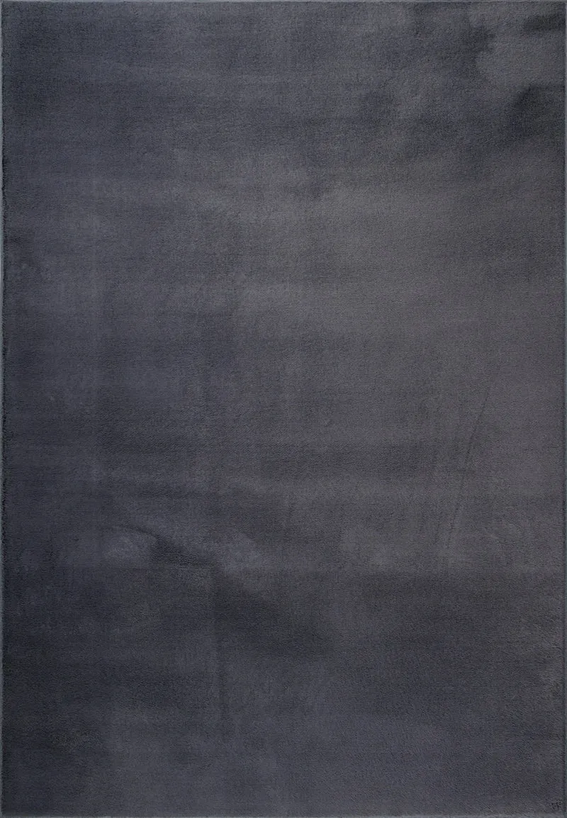 Kurzflor-Teppich Uni plüschig - Polyester, 12 mm Gesamthöhe