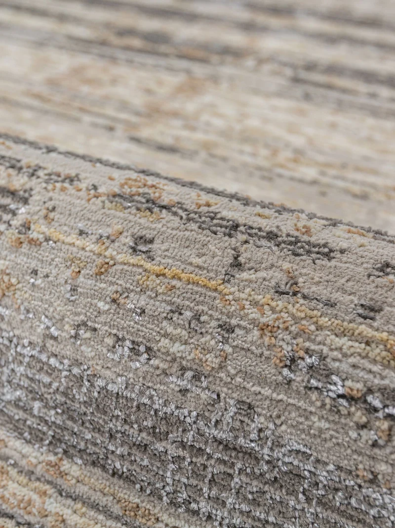 Streifenteppich abstrakt · 100 % Polyester gewebt · 7 mm Kurzflor