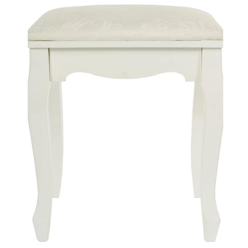 Romantischer Hocker LEAGUE weiss