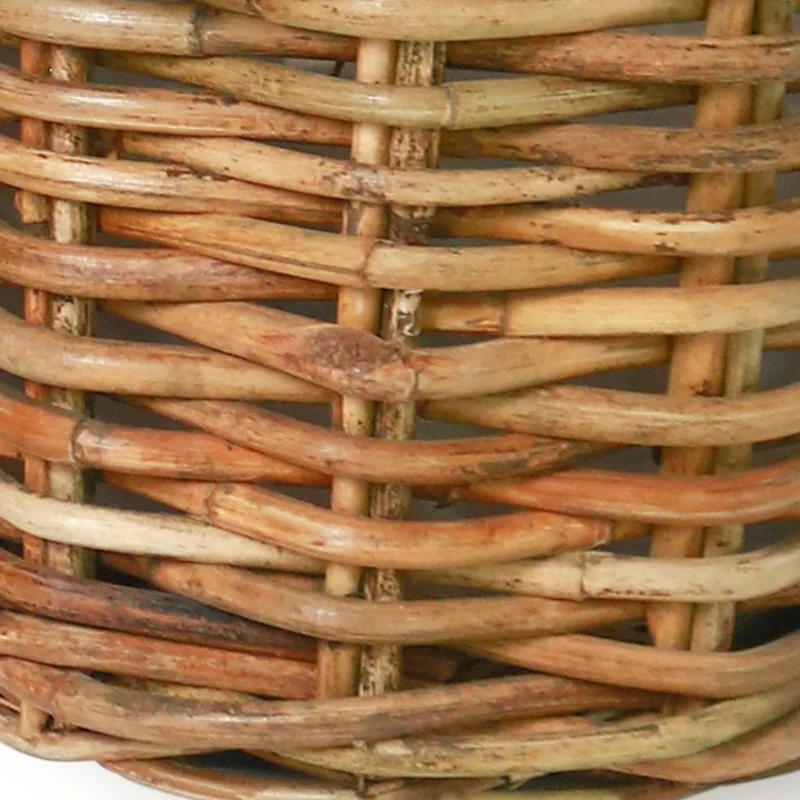 Dickes CL Rattan Pflanzkorb CESTINO natural ca.D50cm Ledergriffe