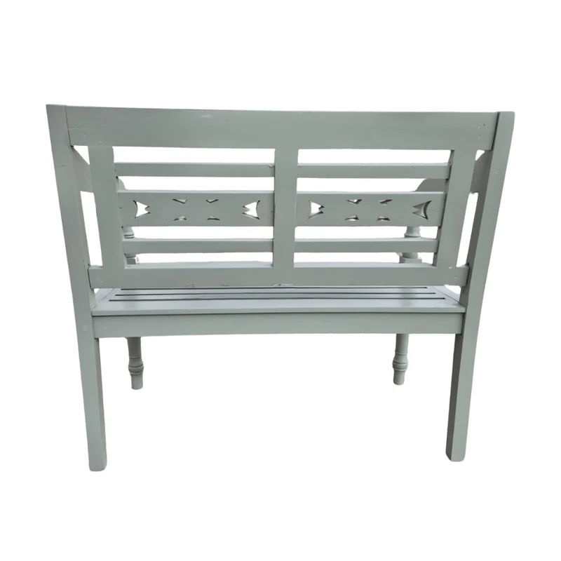 Massivholz Sitzbank CHRISTOS Antique-Grey 100cm Shabby-Look