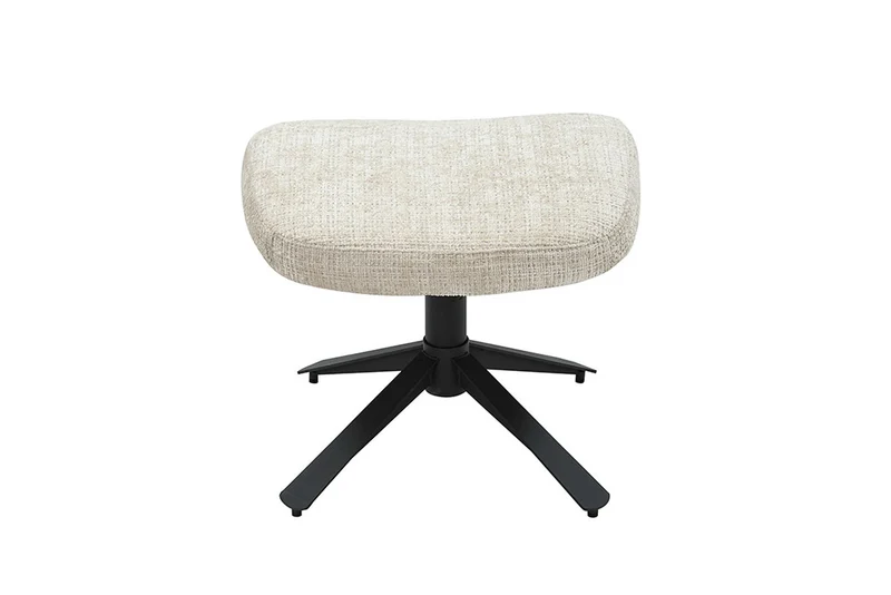Drehbarer Hocker HEAVEN champagner-beige Strukturstoff