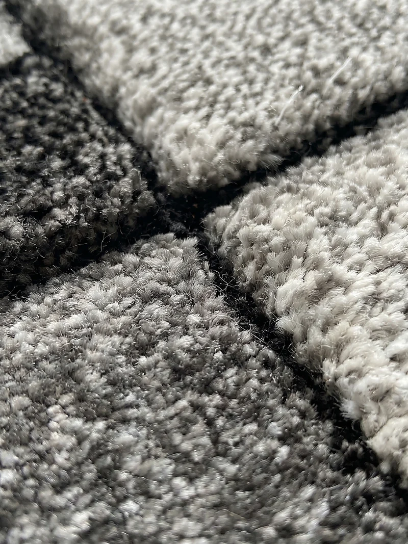 Kurzflor-Teppich Distressed Patchwork-Flächen - Polypropylen, 14 mm Gesamthöhe