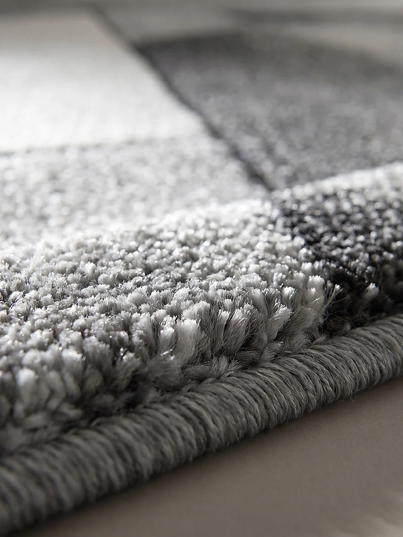 Kurzflor-Teppich Distressed Patchwork-Flächen - Polypropylen, 14 mm Gesamthöhe