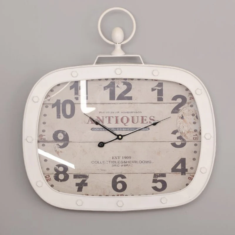Metall Wanduhr ANTIQUES im Vintage-Design 56cm