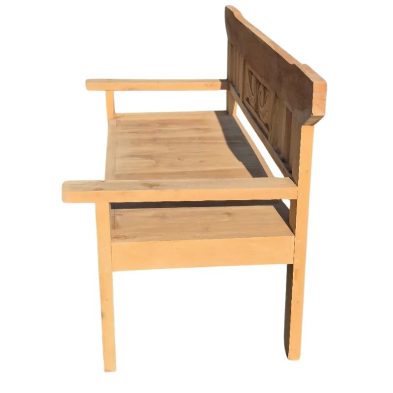 Stabile Teak Sitzbank PADAR 180cm Natural Handarbeit Gartenbank
