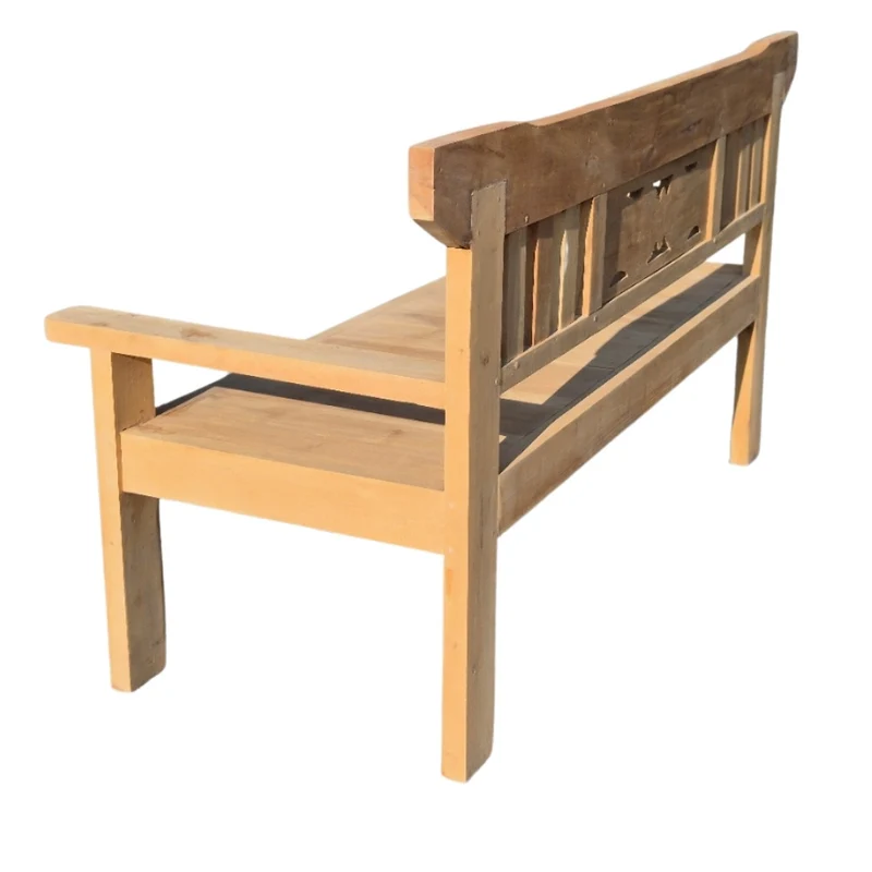 Stabile Teak Sitzbank PADAR 180cm Natural Handarbeit Gartenbank