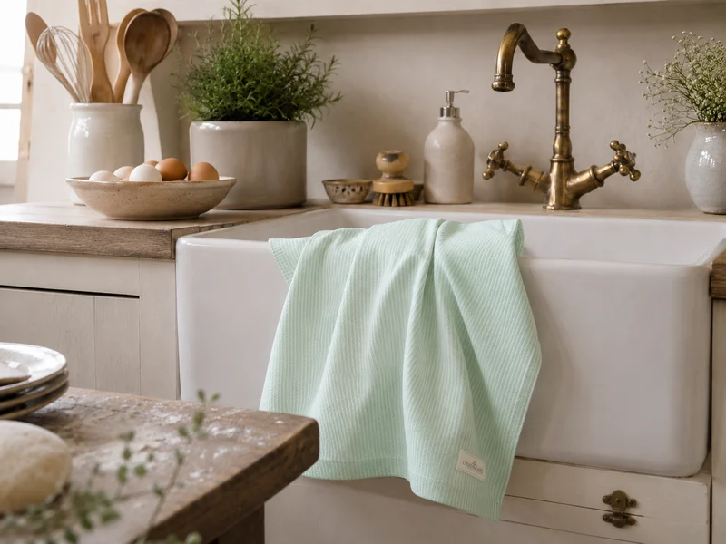 GreenGate Geschirrtuch Alicia hellgrün
