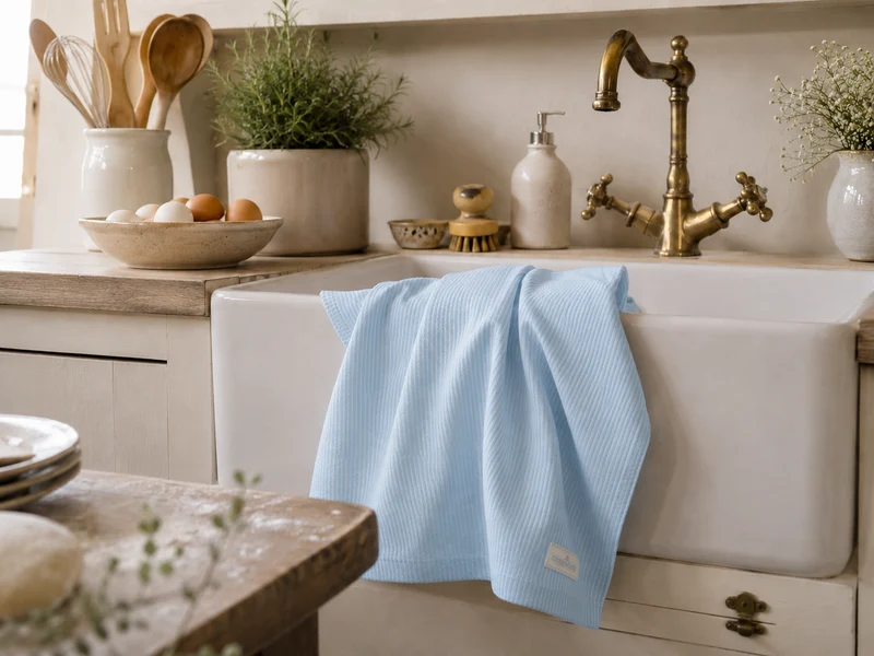 GreenGate Geschirrtuch Alicia hellblau