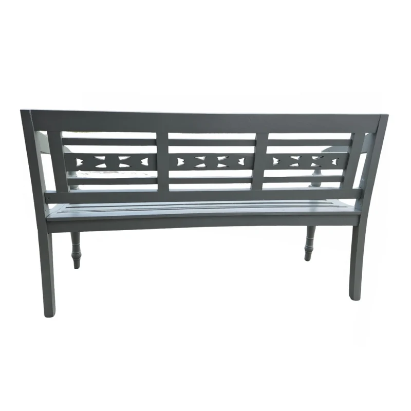 Massivholz Sitzbank CHRISTOS Antique-Grey 150cm Shabby-Look