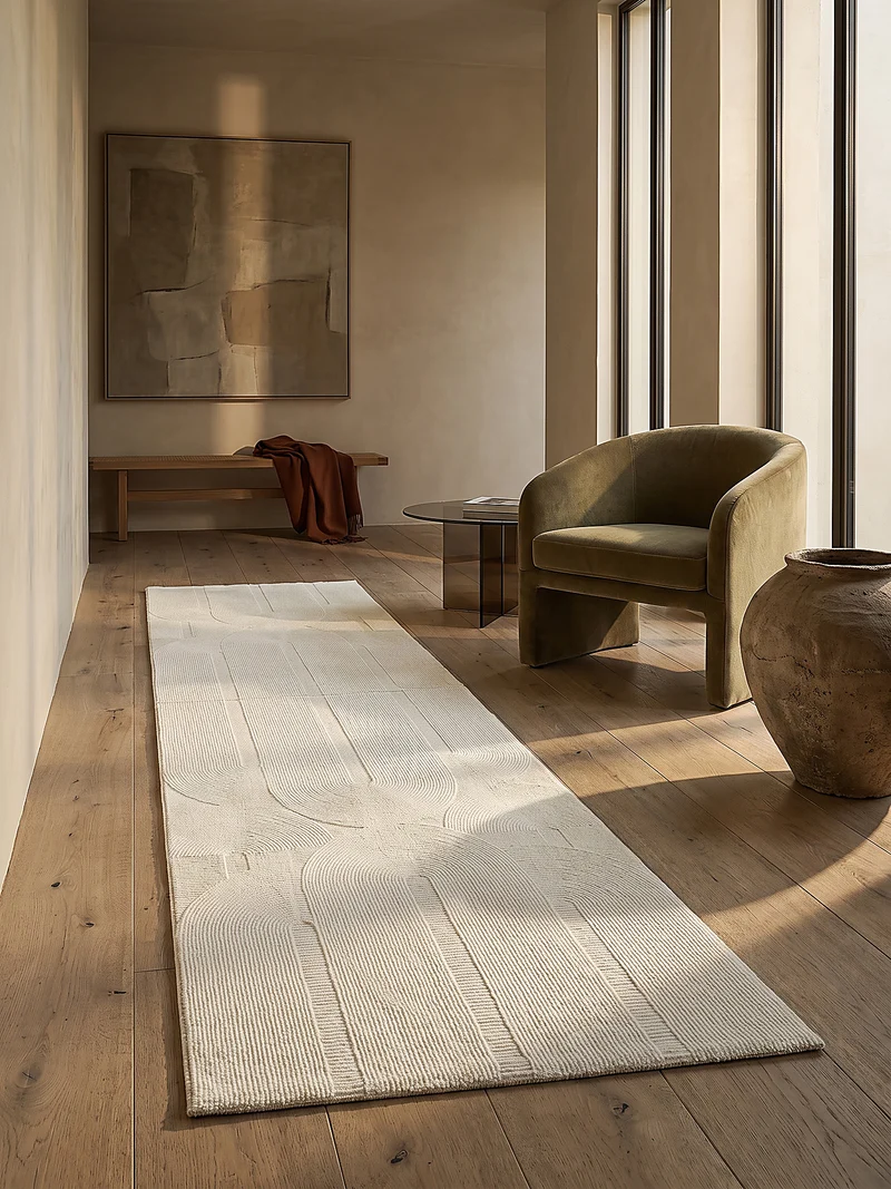 Kurzflor-Teppich Architektonische Säulen - Polyester, 13 mm Gesamthöhe