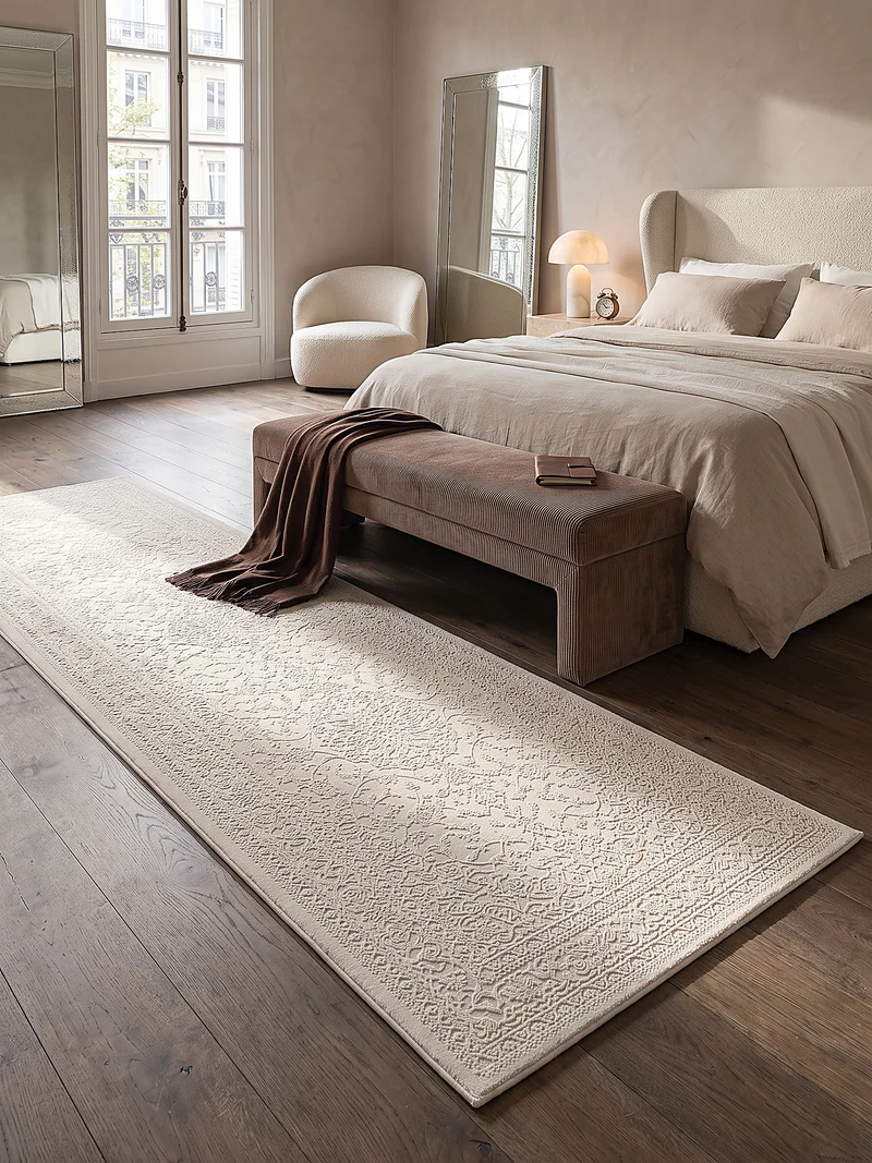Kurzflor-Teppich dezent strukturiert - Polyester, 13 mm Gesamthöhe