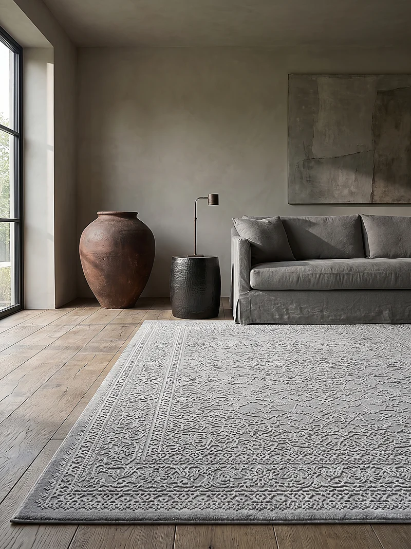 Kurzflor-Teppich dezent strukturiert - Polyester, 13 mm Gesamthöhe