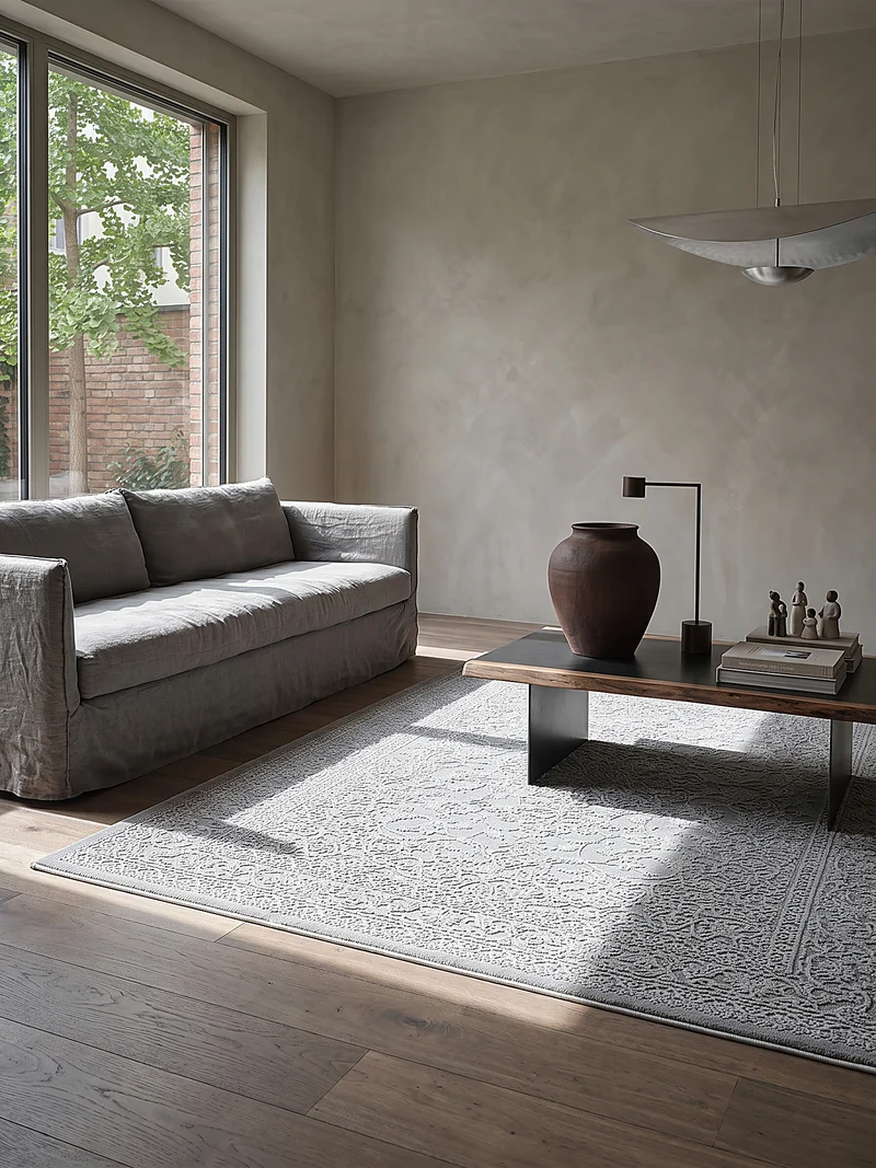 Kurzflor-Teppich dezent strukturiert - Polyester, 13 mm Gesamthöhe