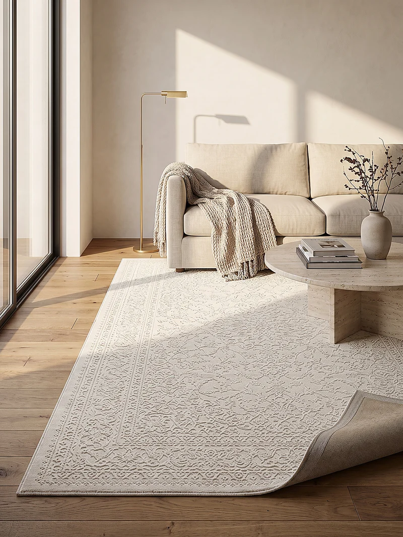 Kurzflor-Teppich dezent strukturiert - Polyester, 13 mm Gesamthöhe