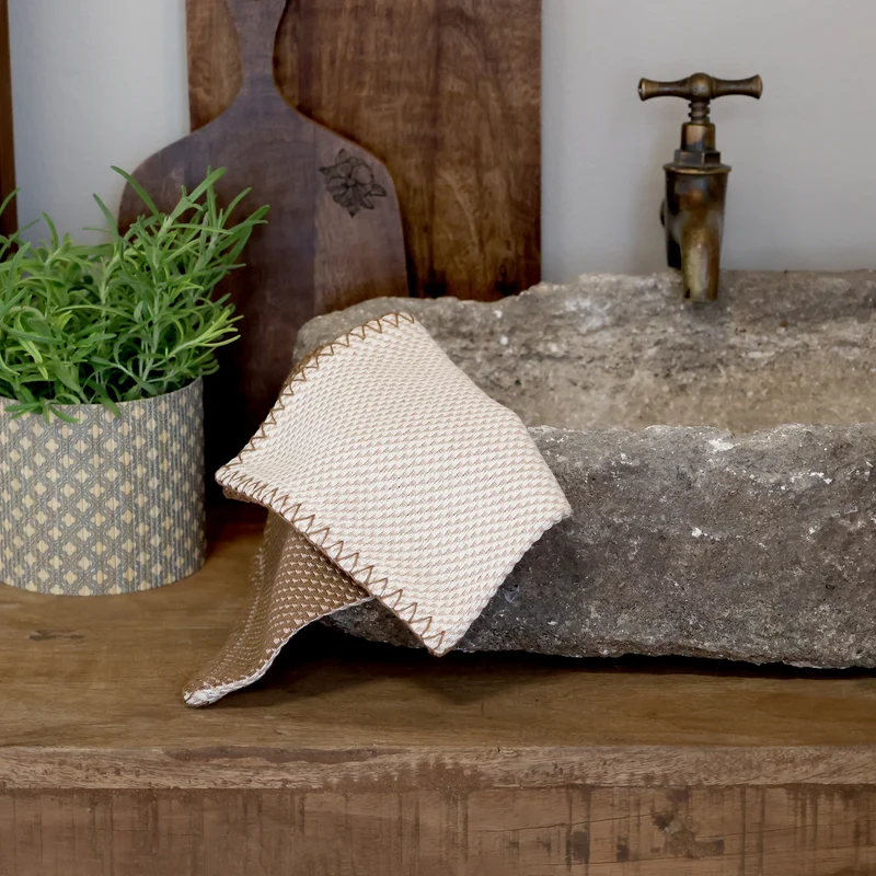 Chic Antique Aix Spültuch Latte & Mokka jacquardgewebt