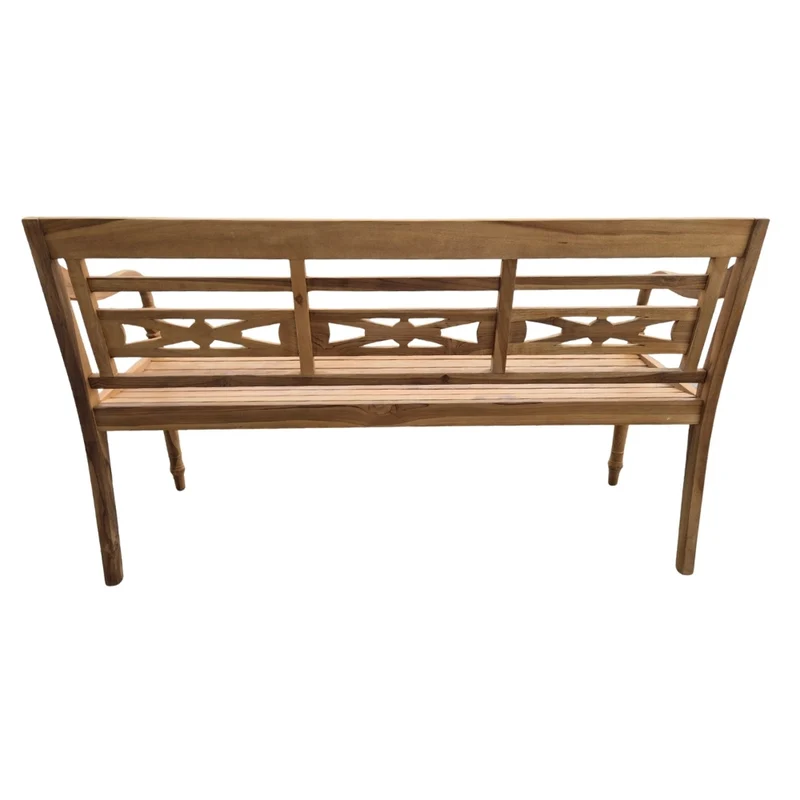 Massive Teakholz Sitzbank CHRISTOS 150cm natur Outdoor Gartenbank