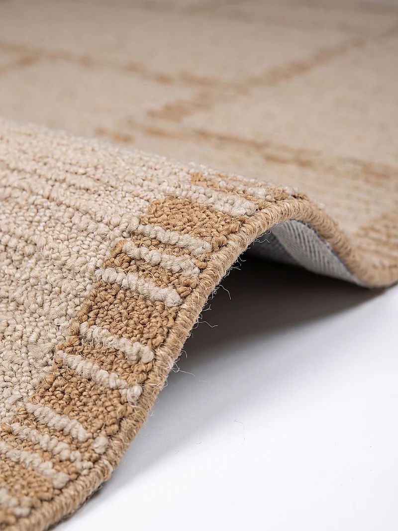 Wollteppich Bouclé-Struktur · handgetuftet · 12 mm Flor, 3.300 g/m²