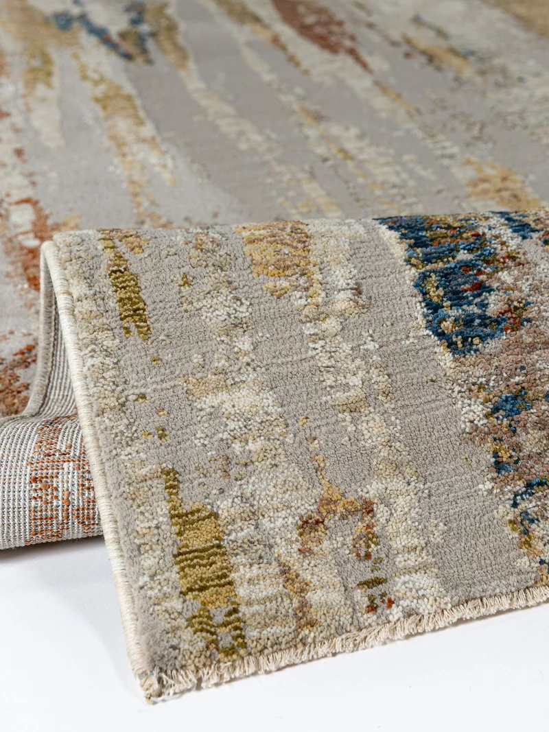 Kurzflor-Teppich abstrakt · 100 % Polyester, maschinell gewebt · 7 mm Flor