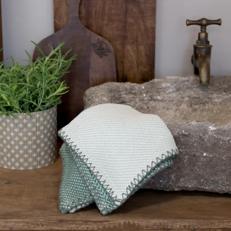 Chic Antique Aix Spültuch Verte & Olive jacquardgewebt