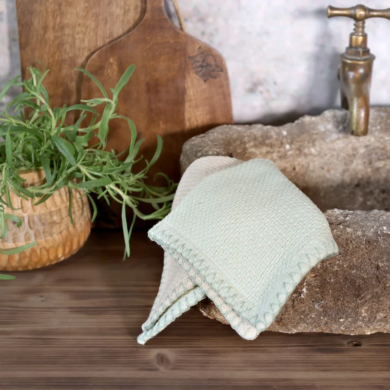 Chic Antique Aix Spültuch Verte & Creme jacquardgewebt