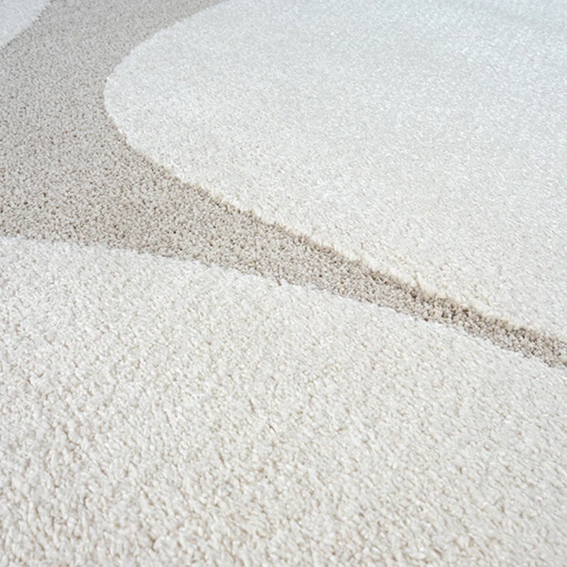 Kurzflor-Teppich große organische Formen - Polypropylen-Polyester-Mix, 13 mm Gesamthöhe
