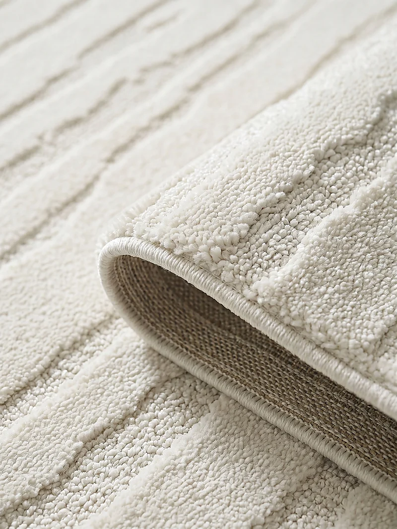 Kurzflor-Teppich organische Formen - Polypropylen-Polyester-Mix, 15 mm Gesamthöhe