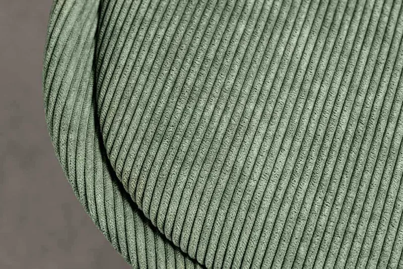 4er Set Design-Klassiker Stuhl NORWAY grün Cord Metallgestell